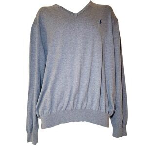 Polo Ralph Lauren Sweater‎ Mens XXL Blue Prima Cotton Pull Over